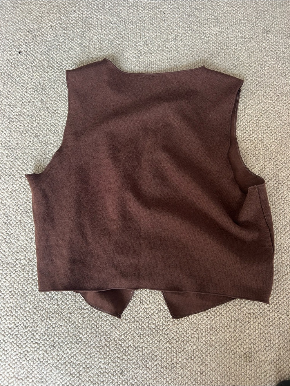 H&M Brown Button-Front Vest - Picture 2 of 4